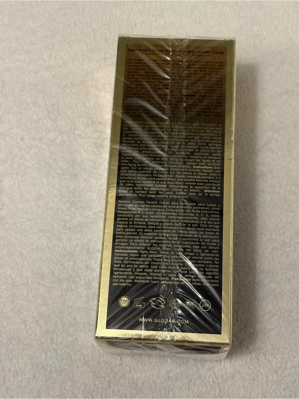 GLO24K Express 24k Anti-Aging Facelift Cream - Gold Serum Pen
